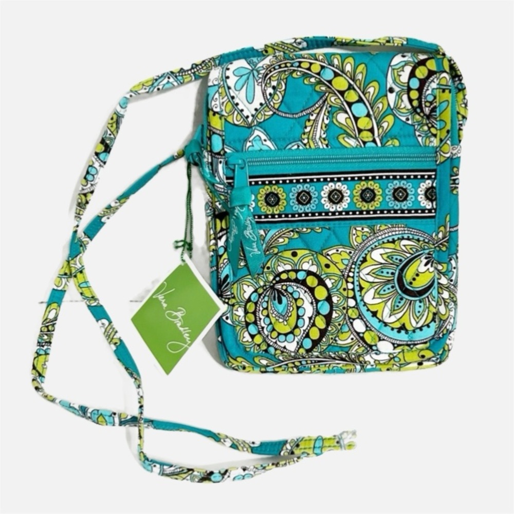 NWT Vera Bradley Signature Cotton Mini Hipster Crossbody Purse in Peacock Print